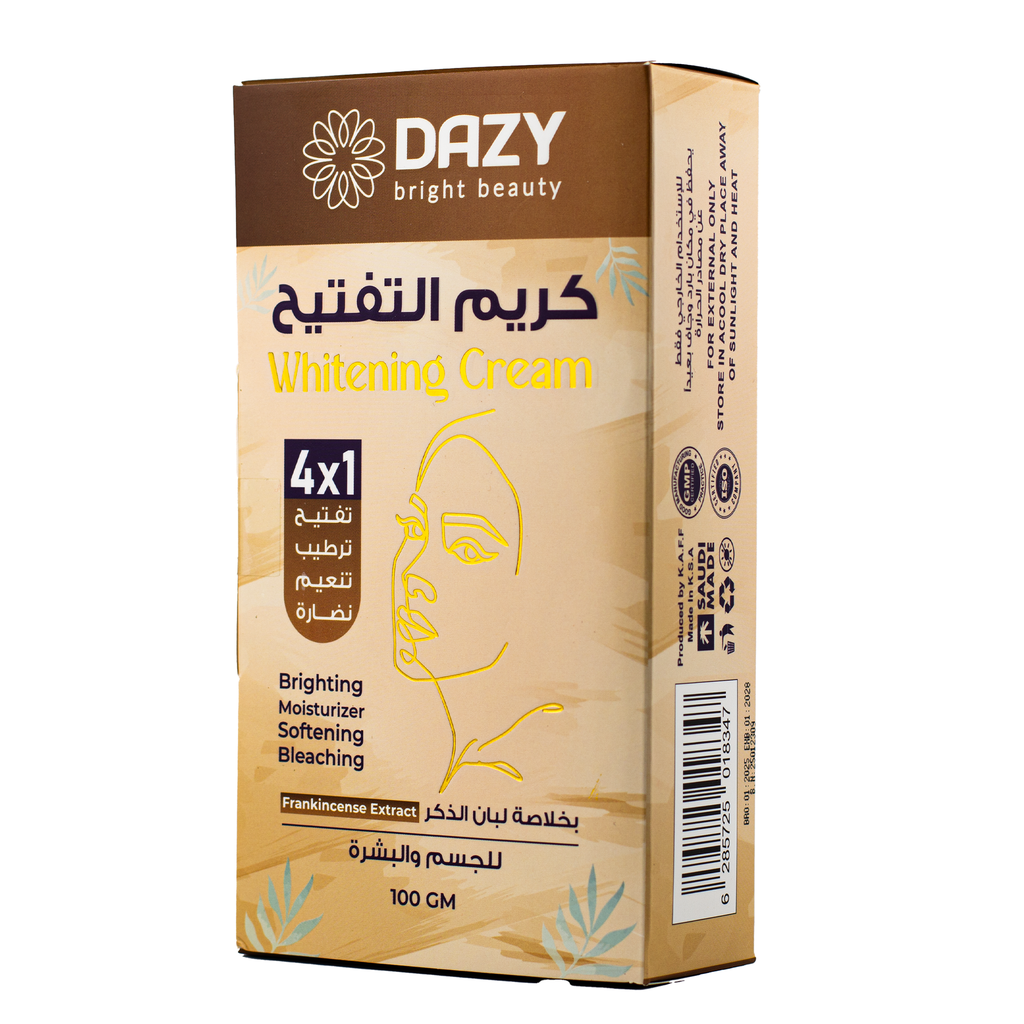 دازى كريم تفتيح للبشره باللبان الذكر4*1 100جم